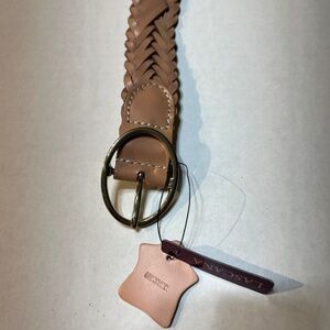 Lascana  Light Brown Braided Leather Belt NWT 40 inches